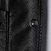 Мужские осенние мотоцикл причинную винтажную кожаную куртку Pat Men Men Fashion Buter Pocket Design Pu Кожаная куртка Men 6xl 201128
