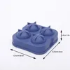 4 Hole Ice Cube Drinking Wine Tray Round Ball Mould Party Bar Silicone Ice Hockey Bars Accessories XG0272
