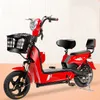 Nieuwe 48V elektrische fiets student batterij auto dubbele mannen en vrouwen kleine scooter 12A Tianneng batterij power 65 km