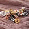 Micro Pave Rondelle Gold / Silver / Black Brass Spacers DIY Jewelry Craft를위한 CZ 매력 비즈 6 * 4mm