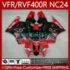 Motorrad-Karosserie für Honda RVF400R RVF400 R VFR400R 87 88 rot schwarz Karosserie 78Nr