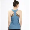 Livraison gratuite Yoga Vest Couleur Couleur Souins sans dossier Sports Fitness Top Top Femmes Active Wear Sans manches Sexy Shirt Gym T-shirt