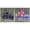 Girlymax fall/winter baby girls mommy raglans boutique tie dyed navy floral cotton top t-shirts children clothes hoodie LJ201111