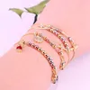 10 Uds. Nuevo diseño Cz Zircon insecto cruz encanto Micro PAVE cadena ajustable pulseras J1211290A