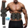 ABS Stimulator Muscle Toner EMS Pers Trainer Buik Elektrostimulatie USB Opgeladen fitness Home Workout Muscle Toning Riem Q1225