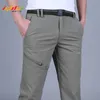 Męskie Lekkie Oddychające Wodoodporne Spodnie Casual Lato Cienkie Wojskowe Spodnie Cargo Mężczyzna Tactical Work Out Szybkie Dry Spodnie 201110