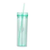 Amazon 16oz Skinny Acrylic Tumbler with Lid and Straw 480ml sippy cup Double Wall Clear Plastic Cup BPA 16oz straight Drinkin3057178