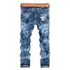 Denim Designer Hole Jeans Haute Qualité Déchiré pour Hommes Taille 28-38 40 42 Automne Hiver Plus Velours HIP HOP Punk Streetwear 201117