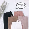 Kinderen geribbelde katoenen broek skinny jongen meisje kinderen lente zomer broek voor 1- girl leggings kinderen peuter leggings LJ201019