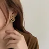 2020 Französisch Retro Geometrische Oval Leopard Muster Metall Kleine Stud Ohrringe Für Retro Frauen Partei Schmuck Geschenke