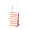 Sac en papier avec poignée Bow ruban Stripe sac à main de mariage faveurs sac sacs à bijoux multifonction Pape emballage fournitures d'emballage ZYY111