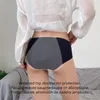 Ribbed Cotton 4-Layer Leak Proof Menstrual Period Panties Reusable Menstruation Briefs Underwear Highly Absorbent Incontinence