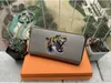 High quality men animal long Wallet Leather black snake Tiger bee Wallets Women Style Purse Wallet card Holders with gift box