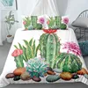Fashion Plant Printed Cactus Succulents Bedding Sets Home Decoration Quilt Duvet Cover Pillowcase Drop Shipping 201021