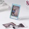 Mini cornice per foto in acrilico trasparente Stand Cornici per foto Porta biglietti da visita in carta Instax per decorazioni per la casa desktop