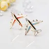 Airplane Brooches Enamel Plane Corsage Scarf Buckle Dress Business Suit Brooch for Women Men Fine Fashion Jewelry Will and Sandy