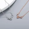 Pendant Necklaces Chereda Brilliant Cubic Zircon Infinity Necklace Chain Choker Femme Rose Gold Collars Women Lover Fashion Jewelr8489334