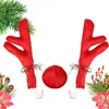 Kit de decoração de carro de chifres de rena de Natal com jingle bell carro decoração alk antlers pingente de carro frete grátis