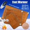 Smarta elektriska värmare 220v uppvärmning fotmatta vinter kontorsplatta varma fötter termostat matta läder hushåll värme verktyg värmare