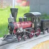 Gandmade Steam Locomotive Train Model Creative Vintage Metal Craft Украшения Дома Украшения Миниатюры Craft Детские Рождественские Игрушки T200710