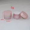 5G x 20 розовый цвет двойной настенный крем пластиковый макияж банок контейнер, пустые косметические бутылки, акрил для косметики