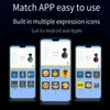 Draadloze autokartsuitdrukking led grappige emotie licht programmeerbaar bericht display bord app siri accessoires geschikt voor Android iOS