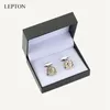 Rörelse Tourbillon manschettknappar för Mens Wedding Groom Lepton Mechanical Watch Steampunk Gear Cuff Links Relojes Gemelos Y1204176B