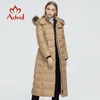 Astrid Winter Damenmantel Damen Langer warmer Parka Modejacke mit Waschbärfellkapuze Große Größen Damenbekleidung 8716 201127