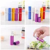 5ml Portable Mini Aluminum Refillable Perfume Bottle With Spray Empty Makeup Containers With Atomizer For Traveler Sea Shipping RRA4015