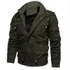 Homens de inverno jaquetas de lã quente casaco com capuz térmico outerwear térmico macho jaqueta militar Mens marca marca tamanho grande casacos 201118