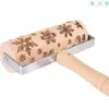 Ahşap Baskı Rulo Lazer Gravür Rolling Pin Huş Yapım Eşyaları Kurabiye Kolu Unicorn Hayvan Günlüğü Renk Yeni Varış 9 ml O2