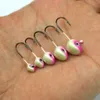 5pcs crochet de tête de gabarit de manivelle 0.5g 1g 2g 3g 4g 5g crochet de pêche de gabarit crochet de tête de plomb pour leurre souple pêche en eau douce salée