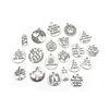 20pcs / pack rond lettre bricolage collier pendentifs or lettre lettre bricolage bricolage bijoux fabriquer des composants de gros prix