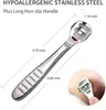 Foot Callus Shaver Heel Hard Skin Remover Hand Feet Pedicure Razor Tool Shavers rostfritt stålhandtag 10 Blad Fotvårdsverktyg5200387