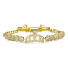 4 pièces ensemble de luxe royal reine couronne bracelet ensemble en acier inoxydable perles cz charmes bracelets romains bracelets pour femmes bijoux 2202282783