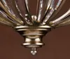 Vintage Globe Crystal Pendant Lighting Antik Silver Leaf Lampor Stål Dia55 Höjd70cm 1,5m Kedja Justerbar monterad Förpackning