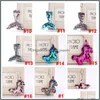 Kids Toys Keychain 94 Styles Glitter Sequins Mermaid Charms Paillette Pendants Keyring Diy Keychains Jewelry Accessories Best Drop Delivery