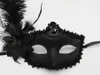 Venise adulte mascarade princesse fête masques femme demi visage sexy côté fleur plume d'autruche masque anniversaire cérémonie d'ouverture