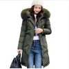 Kış kadın kapüşonlu ceket kürk yaka kalınlaşacak sıcak uzun ceket dişi dış giyim parka bayanlar chaqueta feminino 201201