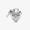 100% 925 Sterling Silver Love You Heart Padlock Charms Fit Original European Charm Armband Smycken Tillbehör272G