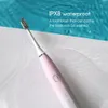 Oral irrigatörler IPX8 Su Geçirmez Yıkanabilir USB Şarj Edilebilir Yetişkin Akıllı 5 Modu Sonic Elektrikli Diş Fırçası Değiştirme 8 Fırçalar Kafaları