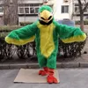 Dia das Bruxas Verde Papagaio Papagaio Mascote Traje de Alta Qualidade Dos Desenhos Animados Personagem de Desenhos Animados Adultos Tamanho Natal Carnaval Festa de Aniversário Outdoor Roupa