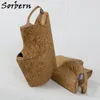 Sorbern Crok Vrouwen Sandalen 12 Inch Slingback Schoenen Wiggen Platform Zomer Stijl Hakken Open Teen Dropshipping Fetish Schoenen