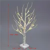 60 cm witte paasboom met verlichting decoratieve paaseieren voor hangornamenten takje boom lamp decoraties 24 LED-verlichting wit Y0107296j