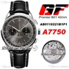 GF Premier B01 ETA A7750 Automatyczny Chronograph Mens Watch Steel Case Czarny Dial AB0118221B1P1 Black Leather Best Edition 42 PTBL PUNTIM A1