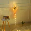 Party Supplies DIY Valentine's Day Led Rose Bobo Ball Luminous Bouquet Balloon 20 Inch Gift Confession Proposal2721