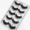 G800 Mink Hair 3D Natural Long Eyelash 5 Pairs Pack Thick False Eyelashes Factory Supply Wholesale