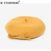 Buttermere French Beret Hat Women Women Wool Beret Beanie Yellow осень зимний лук теплый шерстяной шерстяной элегантный дам