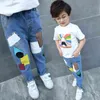 Spring&autumn Boys jeans summer capris Kids trousers Children's clothing baby boy clothes G1220