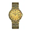 Vintage klassisk gränsöverskridande mode retro mens stor platta guldklocka stålklocka Mens Gold Watch247b